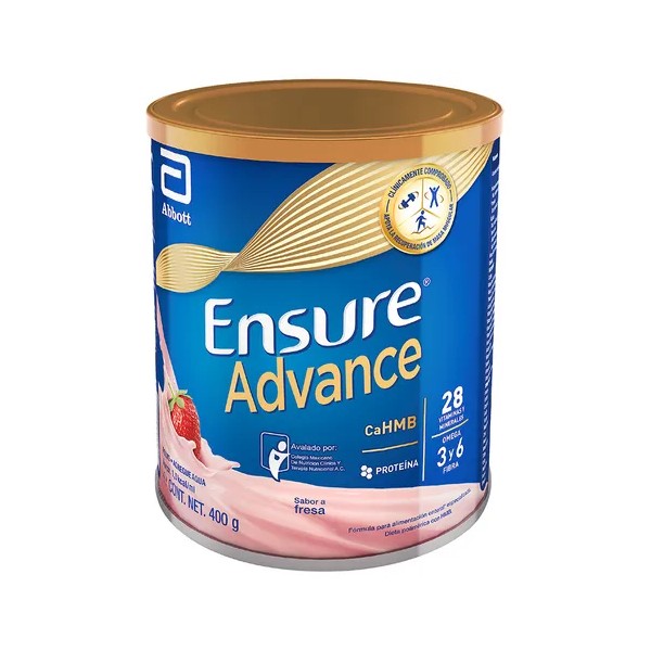 Alimentación Especializada Ensure Advance Polvo Lata Sabor Fresa 400g