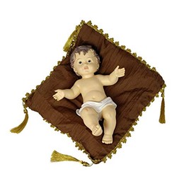 DonRegaloWeb Jesus Lying Mouth Up Cast Child Figure 14 x 11 x 25 cm