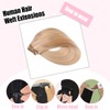 SURNEL Real Hair Weft Extensions, Caramel Blonde Mixed Platinum Blonde,