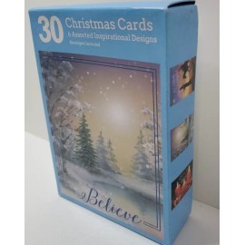 Old East Main NEW 30 Christmas Cards 6 Assorted Inspirational Designs Envelopes Included