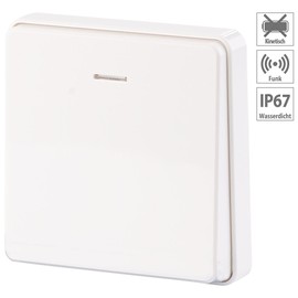 CASAcontrol Accessories for Wireless Button with Receiver: Kinetic Radio Button Large for KFS-150 Receiver Series IP67 (Radio Button with Remote Control, Flush-Mounted, Built-in Switching Module)