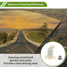 Partuto Windshield Washer Pump W/Grommet for Nissan X-trail 2002-2013 Front Washer Fluid Pump Windshield Wiper Pump No.2892050Y10 White 1 Set