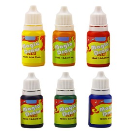 Nurila Water Marbling Paint Set, 6 Colours 60 ml, Marbling Set Children DIY Creative Art Educational Toys, Magic Marbling Art and Craft Set Age 6-12 Years