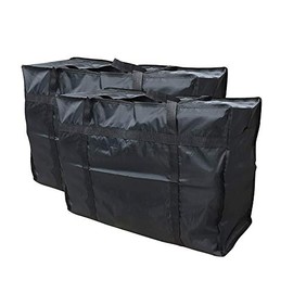 Hilier Laundry Bag for Clothes, Duvet and Bedding with Zipper, 2 Pack (Black)