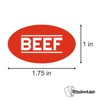 1800 Labels - Beef Chicken Pork Meat Sticker Bundle for