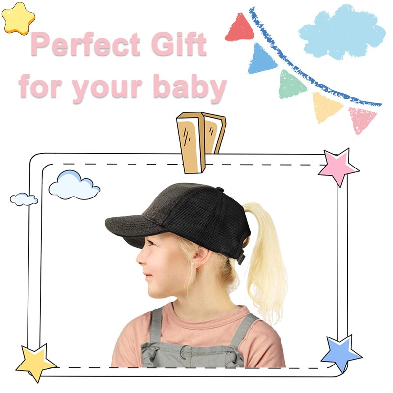 Zsedrut Tolddler Girls Baseball Cap Kids Glitter Trucker Hats Adjustable