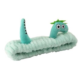 IQUQIXL Funny Dinosaur Headband Cute Animal Cat Duck Frog Dinosaur Snail Kawaii Spa Headband Hair Accessories for Washing Face Shower Sports Beauty Skincare (Style 10)