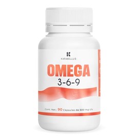 Omega 3-6-9, Cápsulas de 500 mg, 90 Cápsulas por Frasco Karabellus                                                                                    