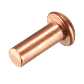 sourcing map 50pcs 5/32" x 25/64" Round Head Copper Nails Rivets Fasteners