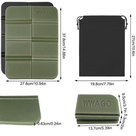 TYFYH 2Pcs Folding Foam Sit Mat Waterproof Hiking Seat Pad Portable Seat Cushion Mat Insulated Portable Seat Cushion Mat,for Outdoor Walking Camping Picnic Park