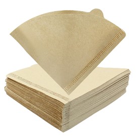 Rierdge 200 Count Coffee Filter, 02 Natural Unbleached Cone Coffee Filter Paper fit for Drip Coffee Dripper