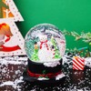 Glass Snow Globes with Snowflakes Dancing Water Snow Globes, Music