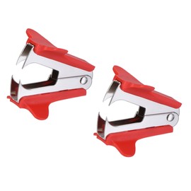 MECCANIXITY Staple Remover Tools, Staplers Puller Steel Jaw for Office Home Desktop Supply Accessory, Red Pack of 2