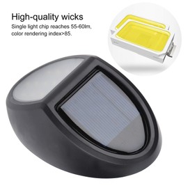 Yosoo 10wall Light Led Chips Waterproof Solar Powered Wall Lamp Outdoor Garden Courtyard Balcony Lights Illumination Lamp Villa Garden Outdoor Waterproof Small Wall Lamp Courtyard Balcony Lamp