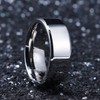 King Will BASIC 8mm Stainless Steel Ring Polished Plain Beveled