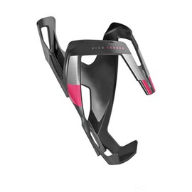 Elite Vico carbon bottle cage gloss black/pink