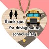 Thank You School Bus Driver Heart Plaque - Gift from
