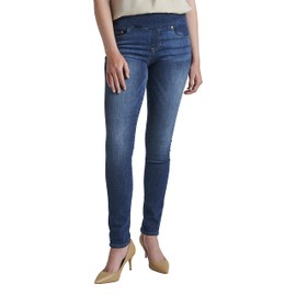 JAG Jeans Women's Nora Mid Rise Skinny Pull-on Jeans, Durango, 4 Petite