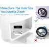 FinFuture Universal Toilet Flush Valve, 2-Inch One Piece Toilet Replacement
