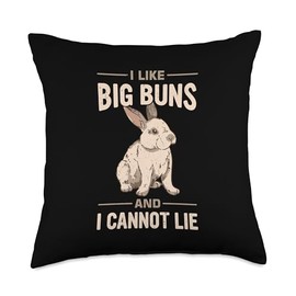Rabbit Lover Design with Flemish Giant Throw Pillow