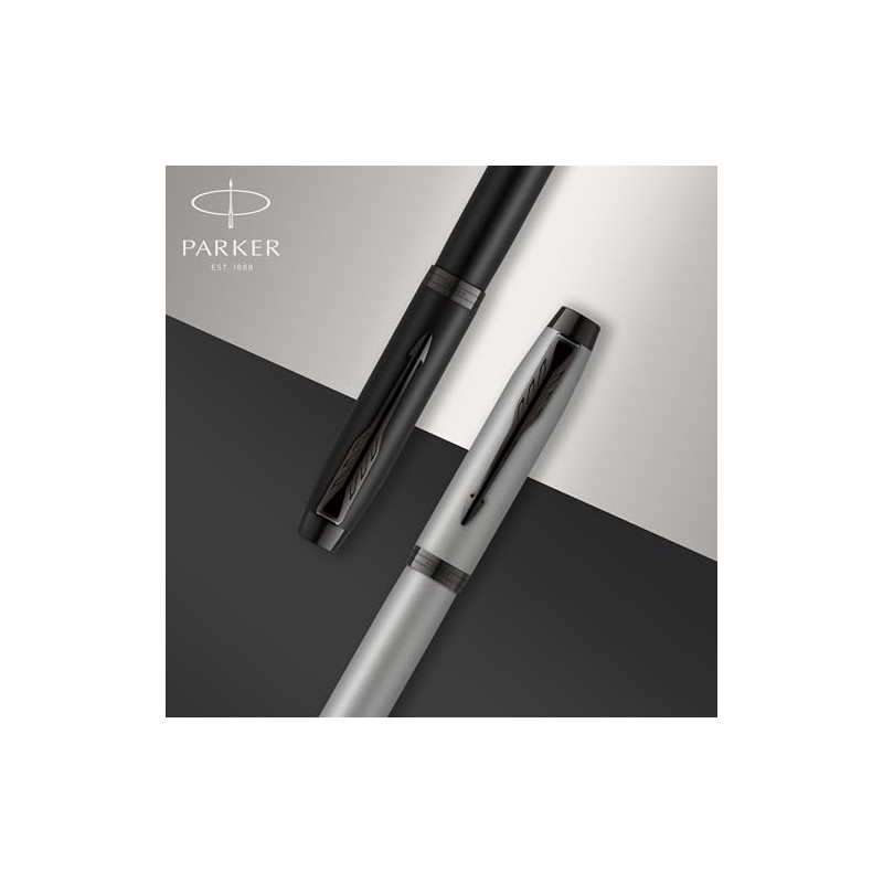 Parker IM Bolígrafo, Negro (Black and Gold), Punta Fina