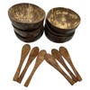 VIE Gourmet Mini Coconut Bowls and Spoons, Set of 6