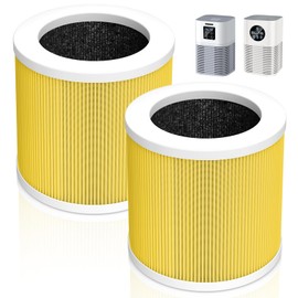 Ecleanfy A1 Filter Compatible with VEWIOR Air Purifie-r A1, HQSC-50, HQKJ-80, AMEIFU AP01W, KOIOS HQKJ-50 Tailulu PUR0003, H13 True HEPA Filter for Pet Hair Smell, 2 Pack