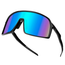 Cycling Glasses Sunglasses Men's Polarised Sports Glasses UV400 Protective Glasses for Riding Ski Running Sports Outdoor, blue
