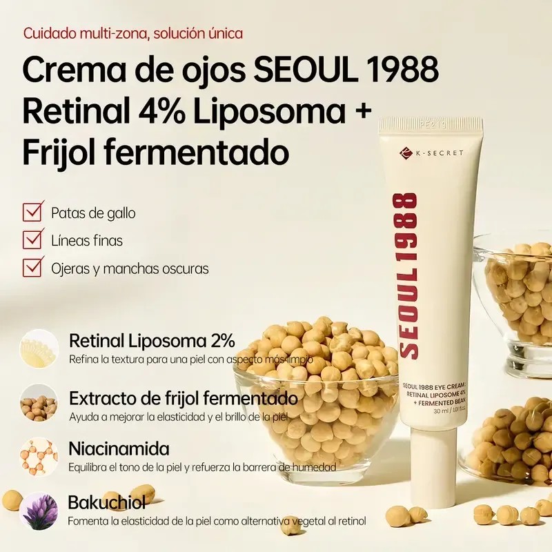 Ksecret Seúl 1988 Crema De Ojos Retinal Liposoma 4% Antiedad