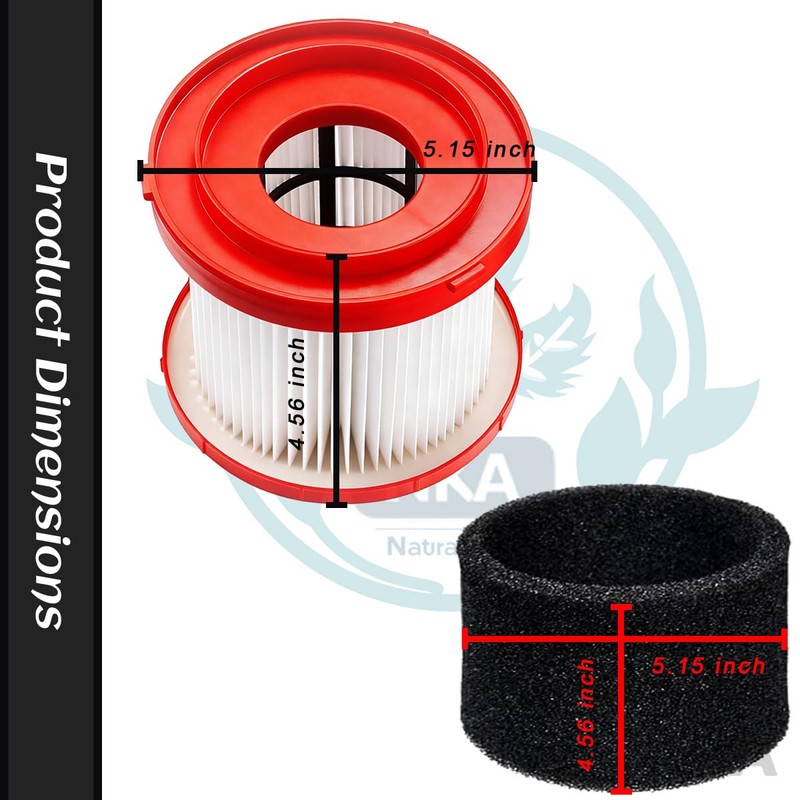 2 Pack 49-90-1900 HEPA Filter Replacement Compatible with Milwaukee Wet/Dry