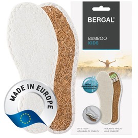 BERGAL Bamboo Children's Airy Terry Cloth Sole for High Moisture Absorption, Fresh Feet, Improves the Foot Climate in the Shoe, Ideal for Foot Sweat, Suitable for Easy Size Compensation, Size 26