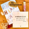 Am Ende wird alles gut Holzbild + Reagenzglas zum Hinstellen