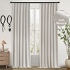 MIULEE 90 Inches Long Pinch Pleated Curtains Blackout, Linen Pinch