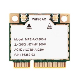 AX1800H WiFi6 MT7921 MINI PCI-E 2.4G/5G 574Mbps/1200Mbps Gigabit tarjeta de red inalámbrica interna de doble banda BT5.2