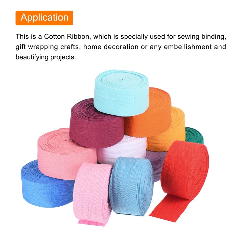 PATIKIL Cotton Twill Tape 2 Inch 10 Yards Cotton Ribbon
