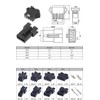 Harukita JST-SM Housing Connector Small Connector Male/Female 0.1 inch (2.54