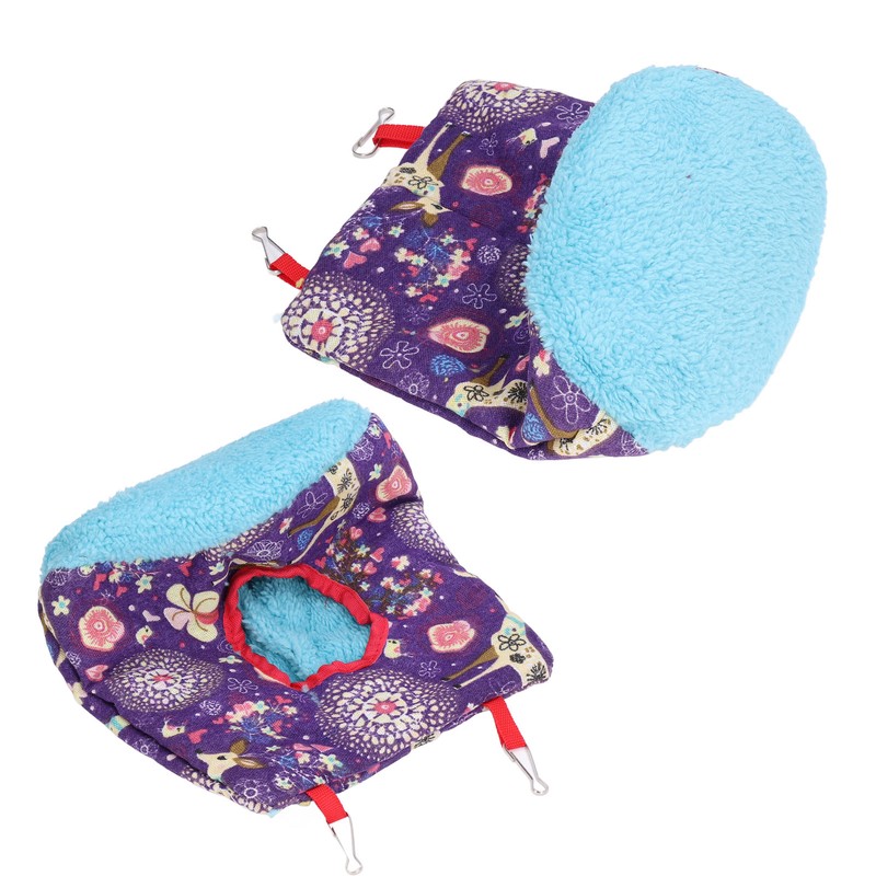 Warm Bird Hammock Plush Soft Foldable Round Bird Hanging Nest