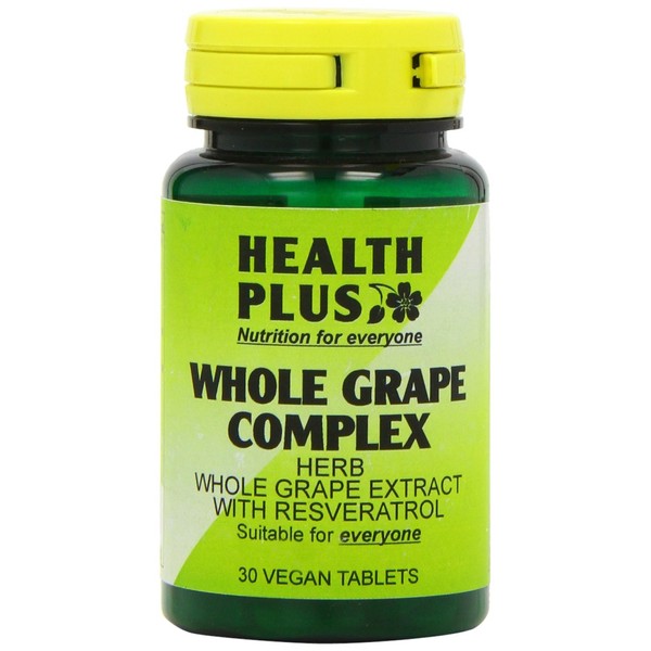 Health Plus Whole Grape Complex Antioxidant Plant Supplement - 30 Tablets