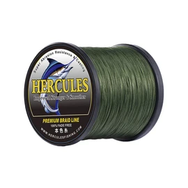 HERCULES Fade-Resistant Braided PE Fishing Line, 4 Strands, Long Casts, Strong, Sensitive, Flexible, No Stretch, Versatile, Long-Lasting, 328 yd (300 m) #1 (15 lb (6.8 kg) / 0.006 in. (0.16 mm))