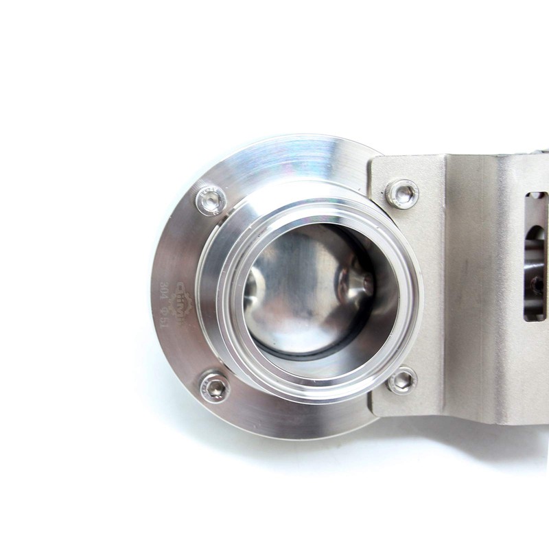 QiiMii 1.5 Inch Sanitary Tri Clamp Butterfly Valve, SS304 Stainless