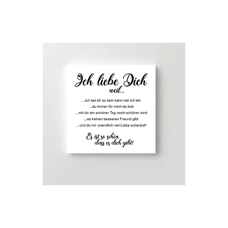 Wooden Sign Printed | "I Love You" | 15 x