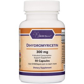 Dihydromyricetin (DHM) 50 Capsules, 300mg, Alcohol Consumption Support Supplement (Third Party Tested) Made in the USA by Double Wood Supplements (DHM Depot)