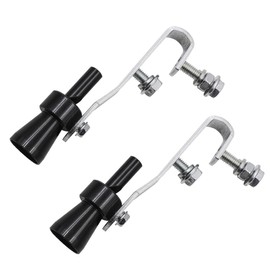 GNHG 2 Pieces Turbo Sound Simulator Exhaust Sound Booster Car & Motorcycle - Aluminium Alloy Exhaust Pipe Sports Exhaust Sound Generator, Universal, Black, Easy Assembly, Motorsport Tuning Accessories