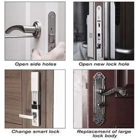 DUEBEL Door Lock Hole Opener Kit for Installing Doors Lock Mortiser Kit for Wooden Door Lock Jig Mortising Machine Door Lock Installation Kit Jig Mortise Machine Door Hinge Jig + Lock Tongue Opener