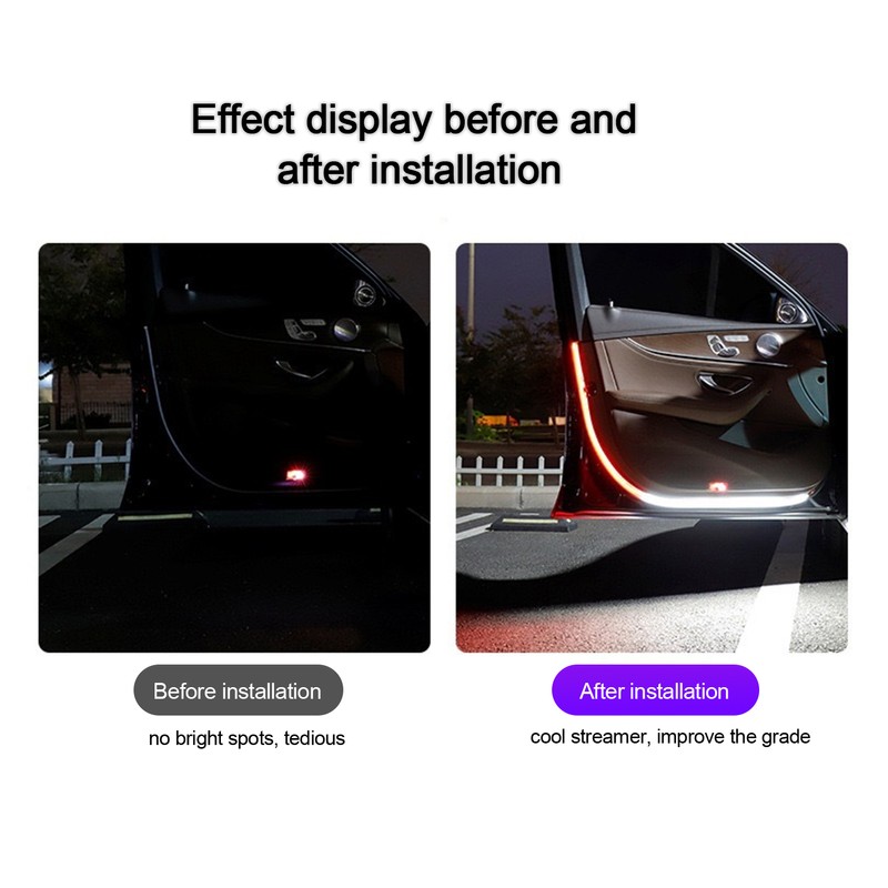 Car Door Light Strip Open Warning Slim Anti Rear End