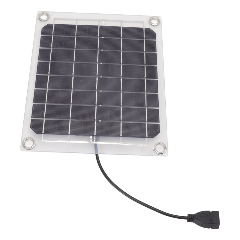 Solar Panel 10W USB Output Transparent Design Double Sided Power