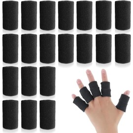 20 Pcs Protector de Dedos Deportivos, Funda de Dedo para Baloncesto Deportivo, Protección y Soporte para Dedos en Gatillo, Cómoda y Transpirable, Ideal para Tenis, Críquet, Bádminton