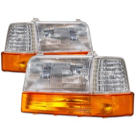 HEADLIGHTSDEPOT RV Headlights Compatible with Newmar Dutch Star 99-01 Includes Left Driver and Right Passenger Side Headlamps