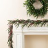 Glitzhome 2PCS 6ft Artificial Christmas Garland, Greenery Eucalyptus Garland with