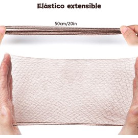 Red para Cabello 30Pcs, Malla Elástica Invisible para Mujeres (Marrón) Red de Pelo Tejida para Mujeres, Pelucas, Bollo de Ballet, dormir y cocinar
